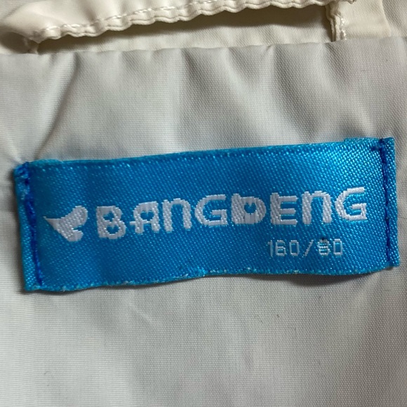 Vintage Curling Windbreaker Women’s S/P Bangdeng White Red & Blue Zip Up 90’s - Picture 8 of 10